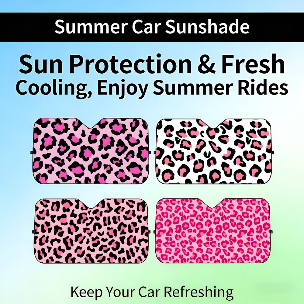 Car Accessories Juicy Couture - Pink Leopard Print Sun Visor Retractable