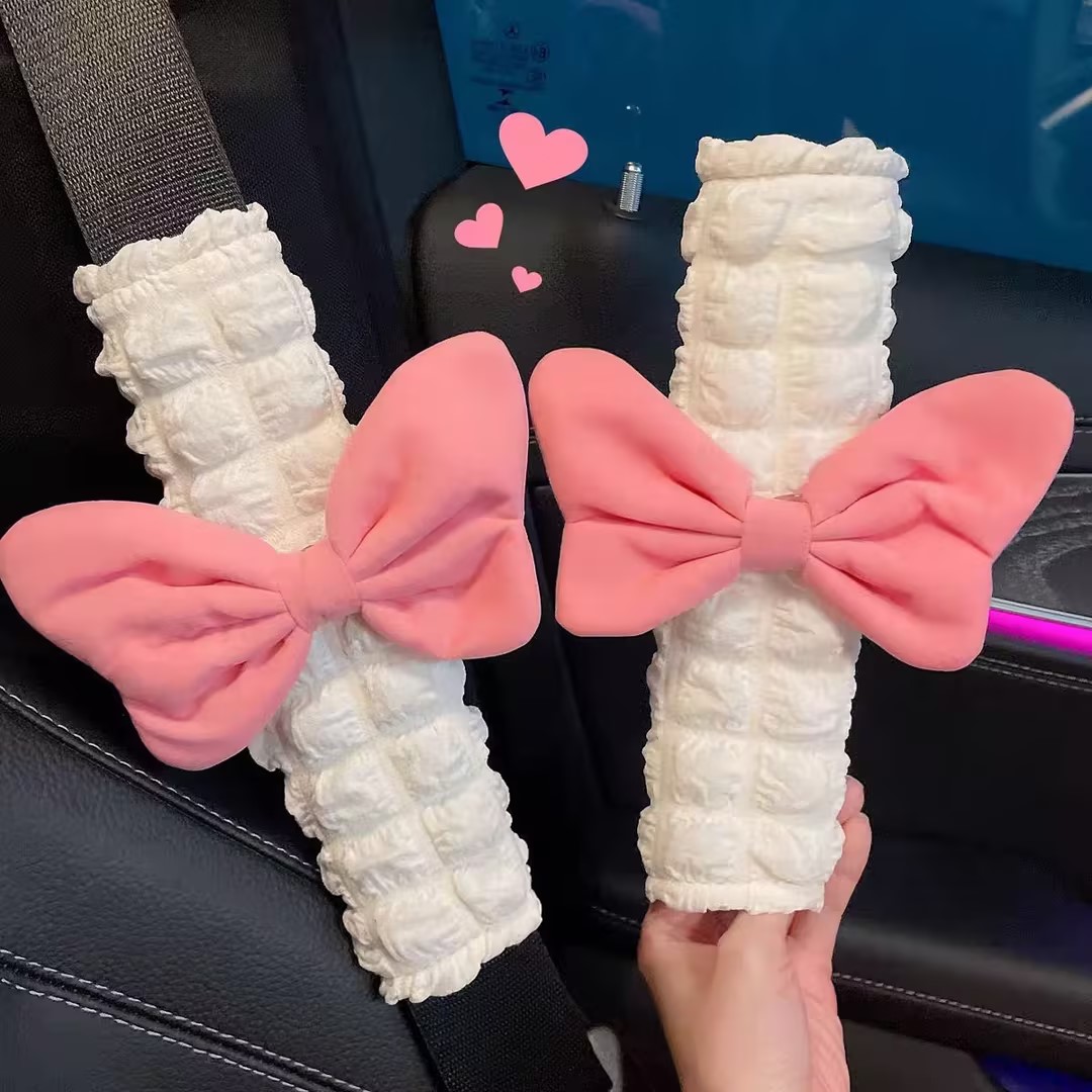Car Accessories Juicy Couture - Cute Pink Bow Puff Plush Car
