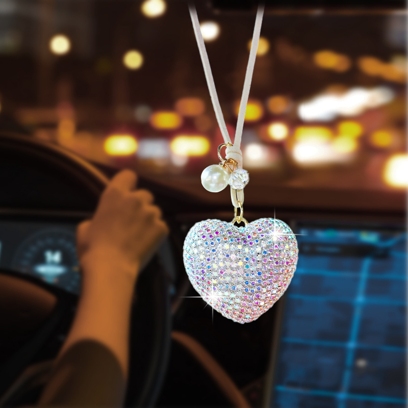Car Accessories Juicy Couture - Diamond-studded love car interior pendant, fashion