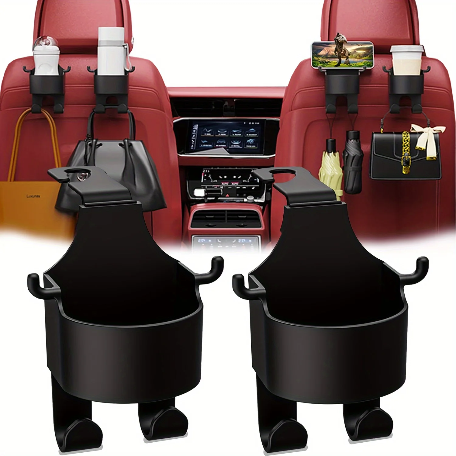 Car Accessories Hanging - Car seat headrest multifunctional hook, three