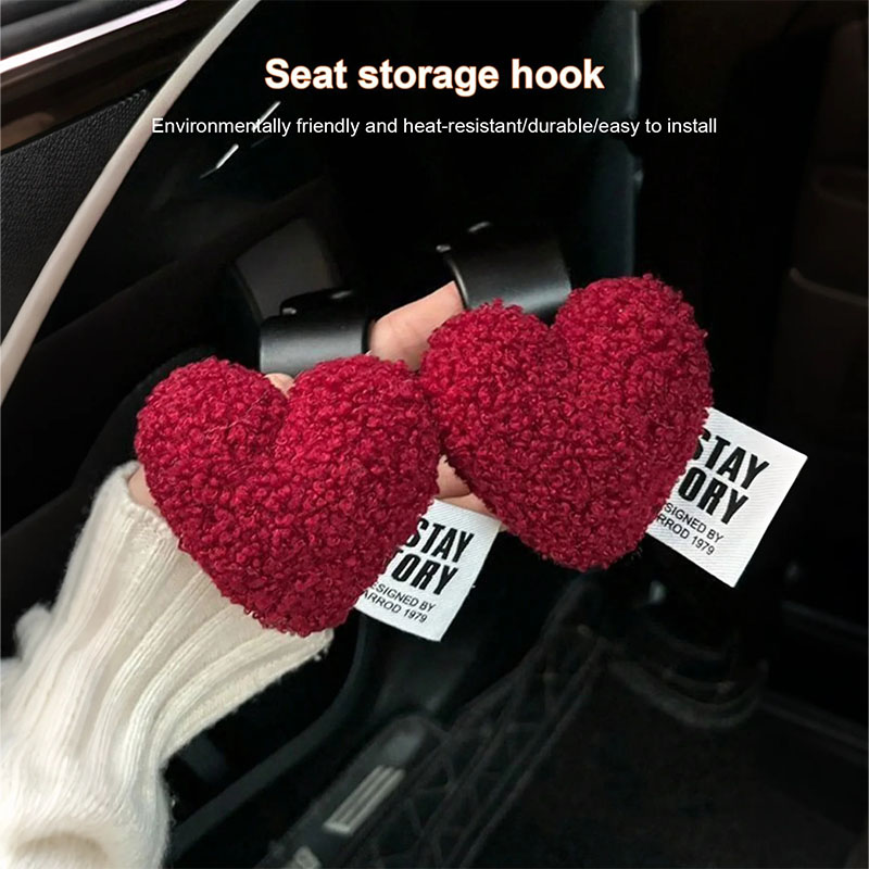 Car Accessories Juicy Couture - 2 plush heart-shaped car hooks -