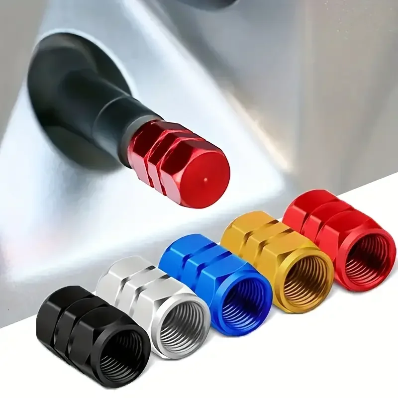 4Pcs Aluminum Tire Valve Caps  – Steering Wheel Cover recenzja i cena
