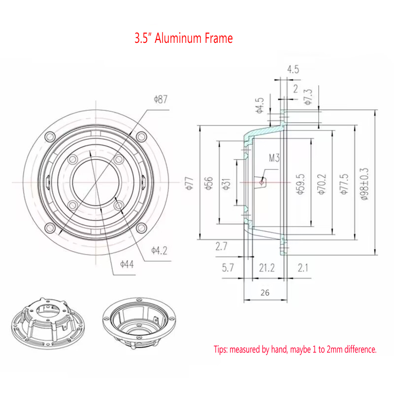 2pcs/Lot  3.5 Inch HiFi Alumin – Car Accessories To Buy recenzja i cena