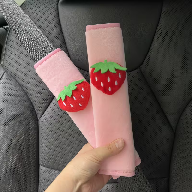 2pcs Strawberry Car Seat Belt  – Car Accessories Juicy Couture recenzja i cena