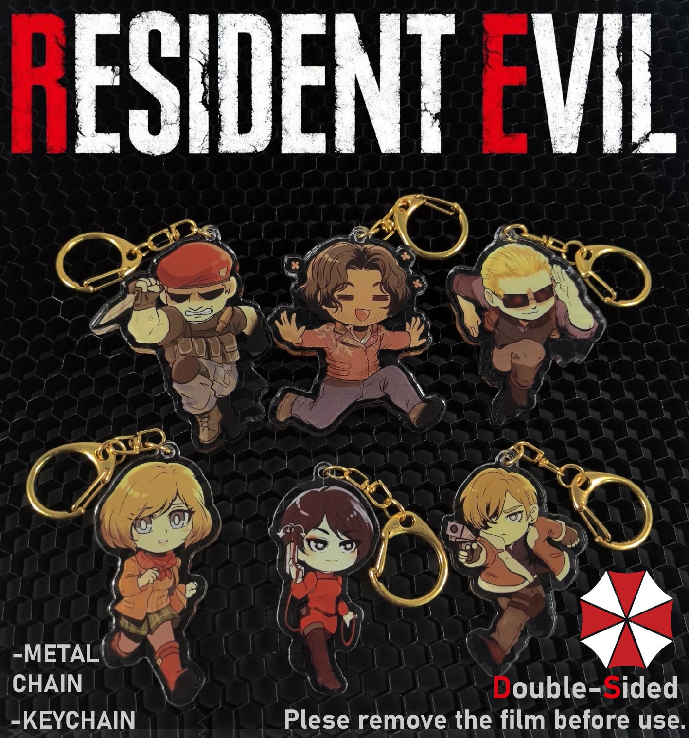 Resident Evil Keychain，Leon，Ad – Car Accessories Hanging recenzja i cena
