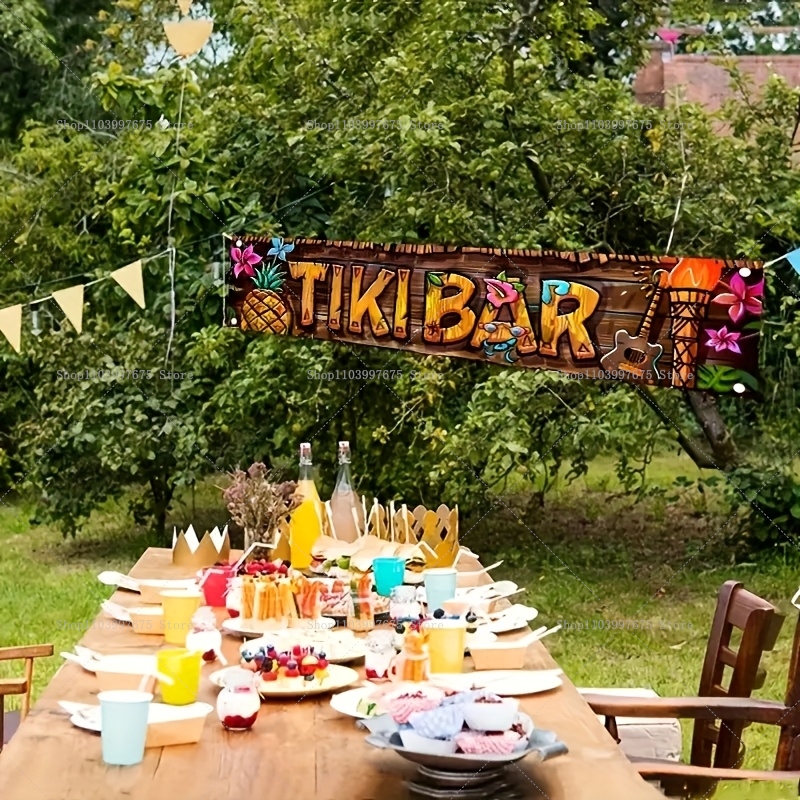 Tiki Bar Banner Tropical Hawai – Car Accessories Nearby recenzja i cena