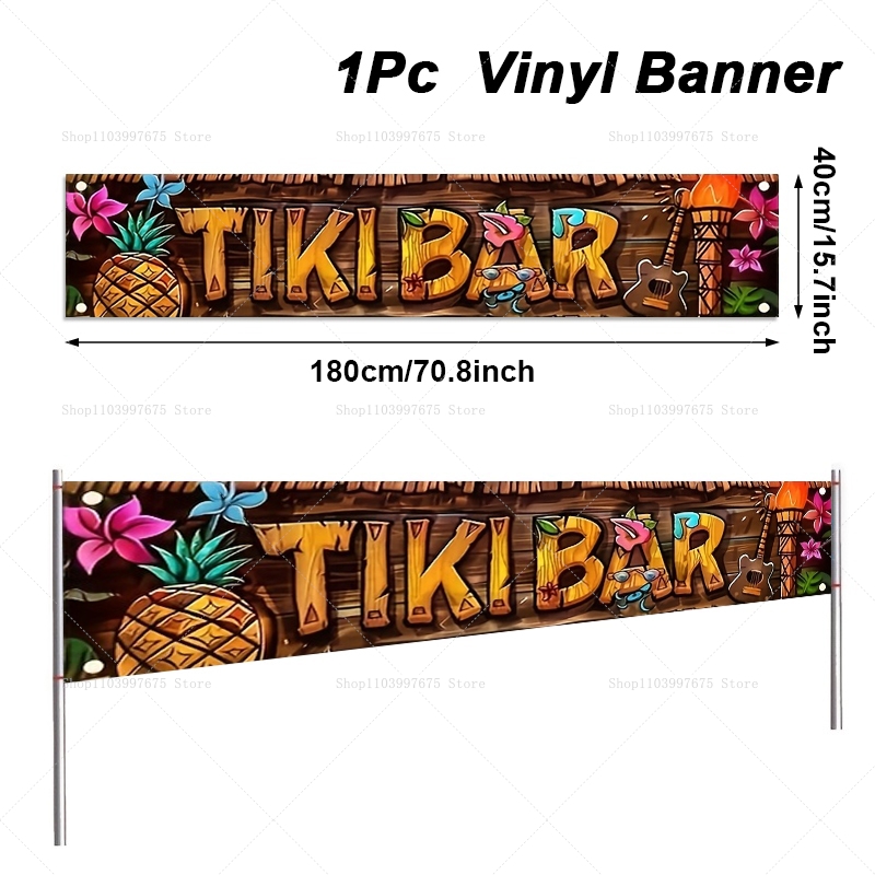 Tiki Bar Banner Tropical Hawai – Car Accessories Nearby recenzja i cena