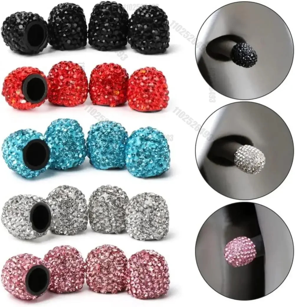 2/4PCS Diamond Car Tire Valve  – Steering Wheel Cover recenzja i cena