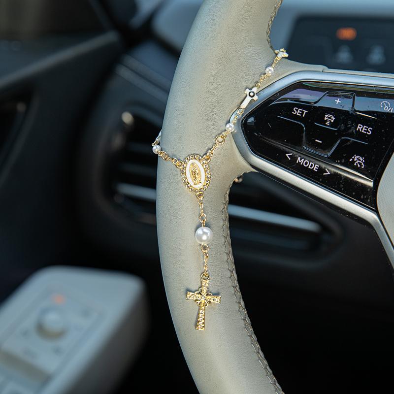 Steering Wheel Rosary Ornament – Car Accessories Unique recenzja i cena